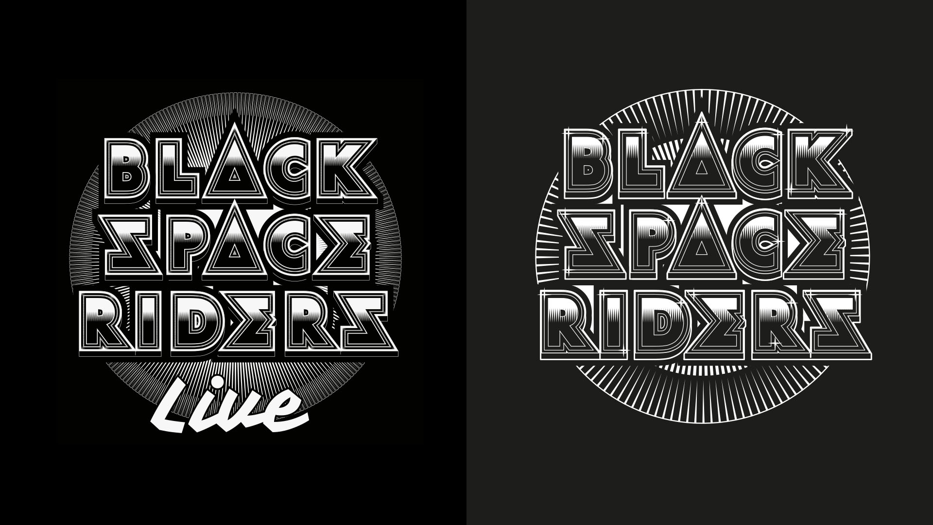 Logo Black Space Riders  für Plakat und T-Shirt Rockband aus Münster
