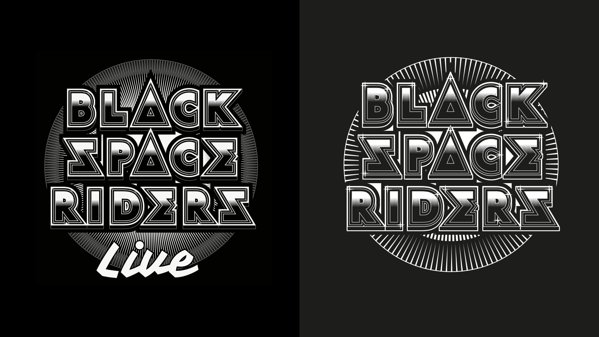 Logo Black Space Riders  für Plakat und T-Shirt Rockband aus Münster