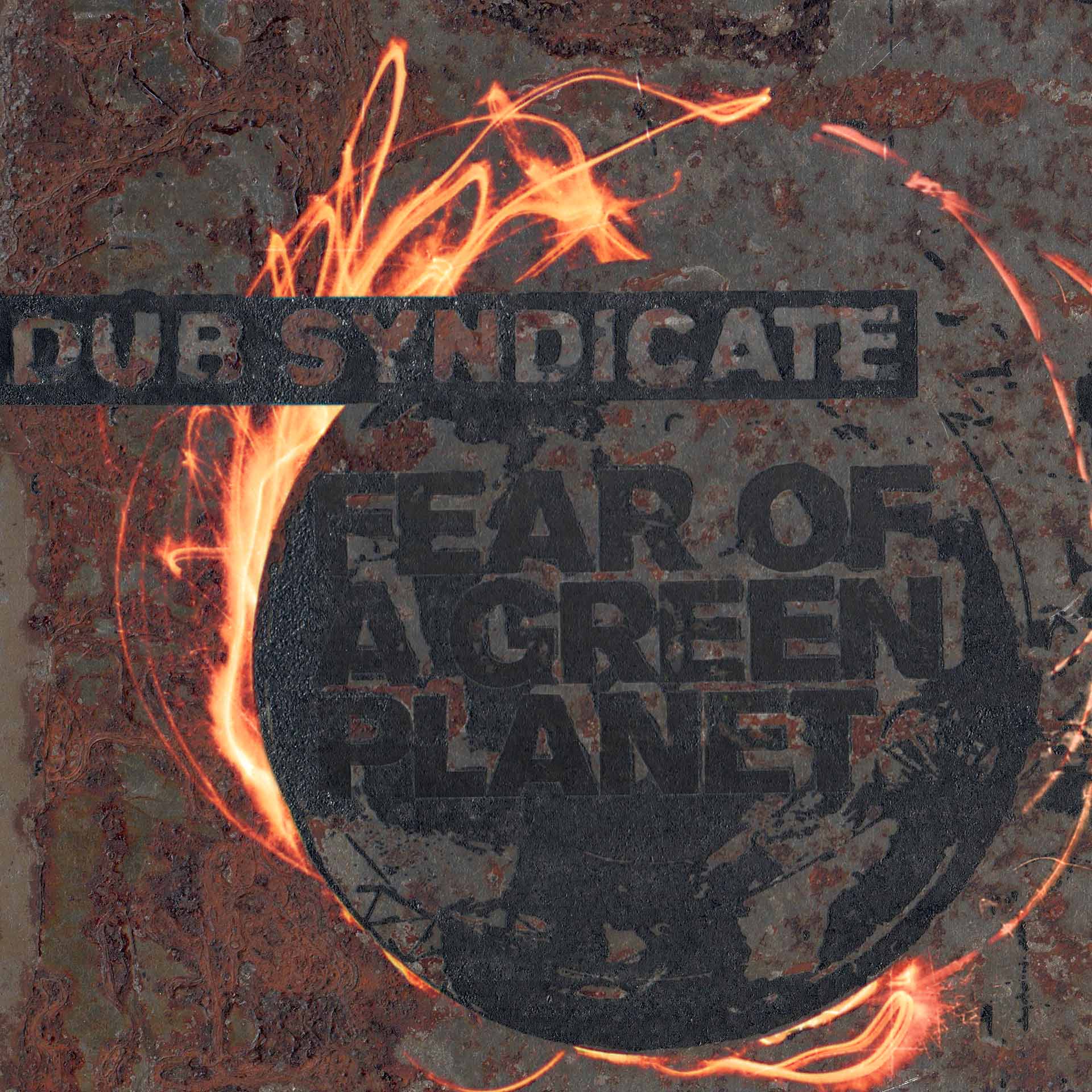 Artwork mit einer rostigen Fläche und glühenden Funken